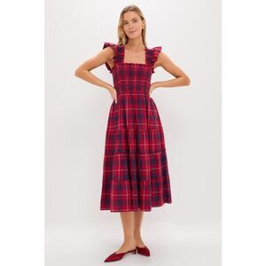 Hill House Cherry Tartan Ellie Nap Dress L